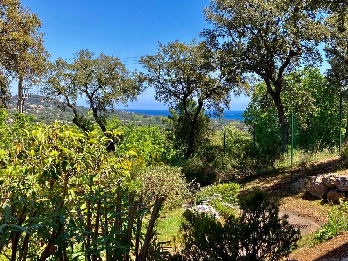 Les Restanques vue mer 5 pers Glycine 2067 Grimaud Eksteriør bilde